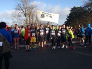 Kathryn Samuel and team running the Anglesey Half Marathon 2015, in memory of Michael