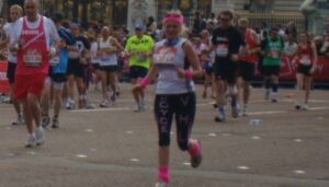 Joyce Bonin running the London Marathon 2010 for VHL