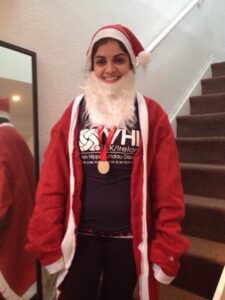 Dara Jey completing 5k Santa Run 2014